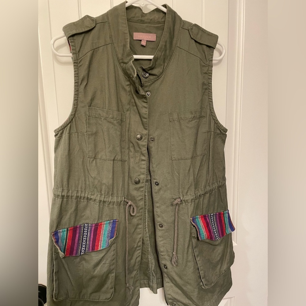 Women’s Harper Olive Green Utility Vest